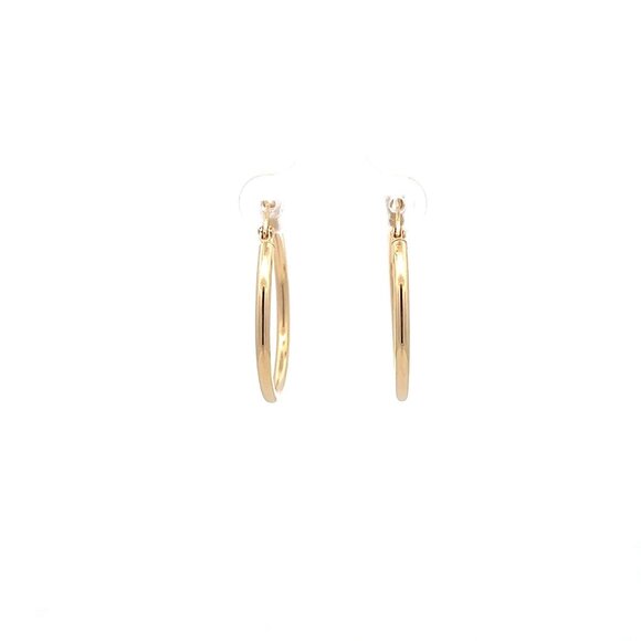 18K Gold Earrings Hoops Loops - Picture 4 of 9